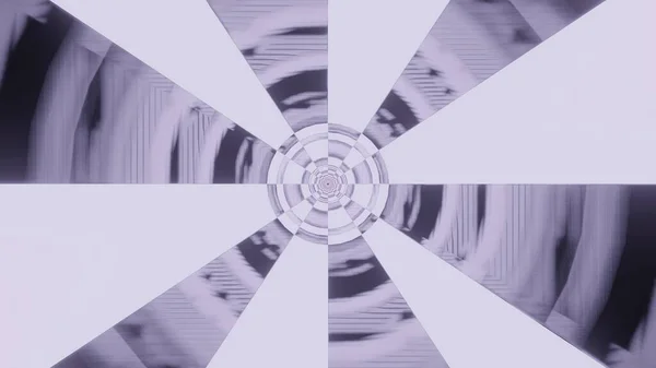 Soyut Bir Illüzyonun Boyutlu Bir Yansıması Geometrik Beyaz Gri Şekiller — Stok fotoğraf