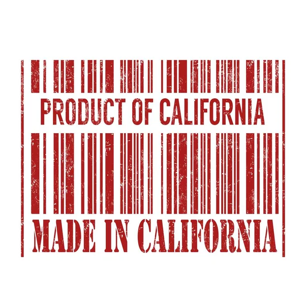 Ilustrace Produktu Kalifornie Vyrobeného Kalifornii Razítko Izolované Bílém Pozadí — Stock fotografie