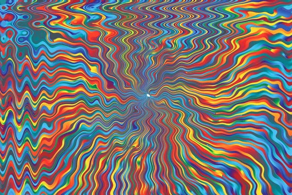 Der Psychedelische Abstrakte Hintergrund Mit Bunten Ineinander Verwobenen Farbflecken — Stockfoto