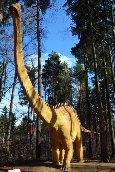 Rasnov Roménia Março 2016 Único Parque Temático Dinossauros Romênia Maior — Fotografia de Stock