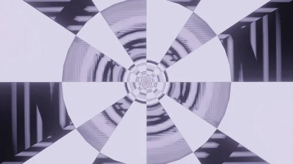 灰色と白色の光を持つ幾何学的形状の未来的な抽象的なイラスト — ストック写真