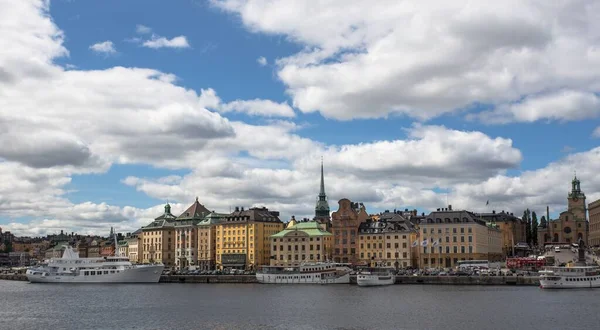 Uno Splendido Paesaggio Urbano Stoccolma Con Edifici Antichi Svezia — Foto Stock