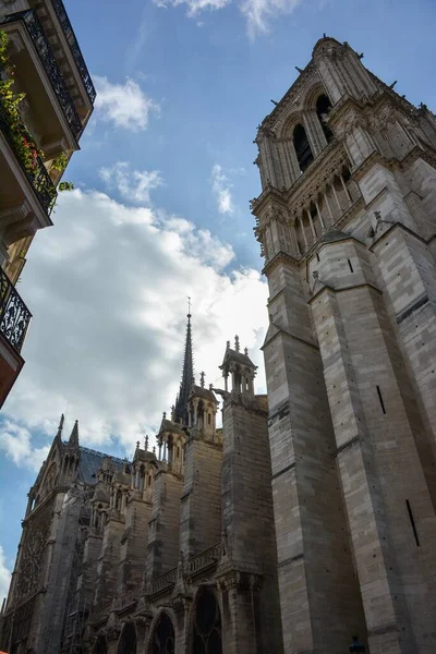 Vue Verticale Cathédrale Notre Dame Paris France — Photo