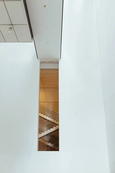 Деревянная Лестница Современного Здания Нью Йорке — стоковое фото