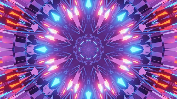 Космічний Фон Рендеринга Синього Фіолетового Помаранчевого Світла Ідеально Підходить Цифрових — стокове фото