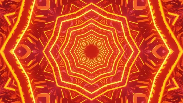 Een Kosmische Achtergrond Van Een Weergave Van Rode Oranje Lichten — Stockfoto