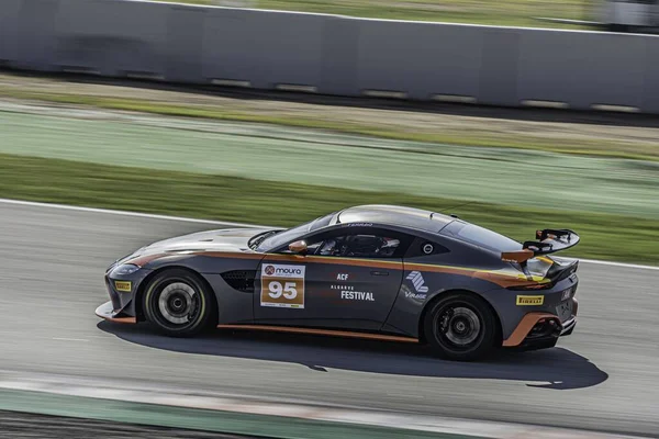 Barcelona Spagna Agosto 2019 Aston Martin Vantage Circuit Barcelona Catalunya — Foto Stock