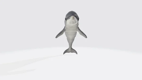 Ilustración Una Vista Representación Delfín Sobre Fondo Blanco — Foto de Stock
