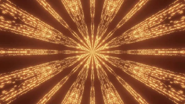 金色と茶色のライト付き3Dレンダリングの宇宙背景 デジタル壁紙に最適 — ストック写真