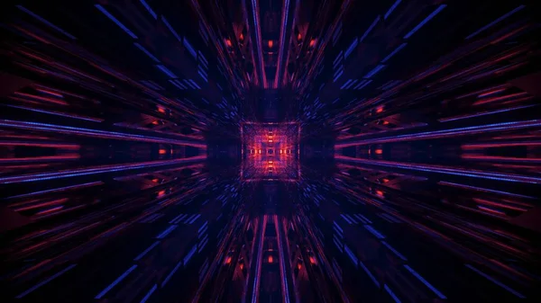 輝くネオンブルーのライトで抽象的な未来的な背景を3Dレンダリング 背景のためにクール — ストック写真