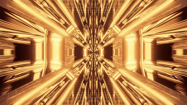 Ilustrace Zlatého Futuristického Pozadí Cool Tapety — Stock fotografie