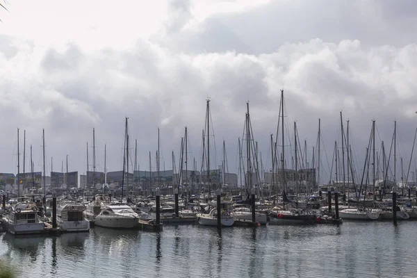 Ett Landskap Marina Molnig Himmel Dagtid Santa Maria Spanien — Stockfoto