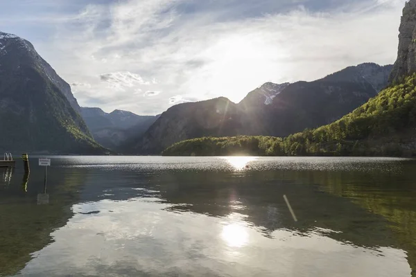 Sunset Lake Mountains Austrian Tyrol — Stock Photo, Image