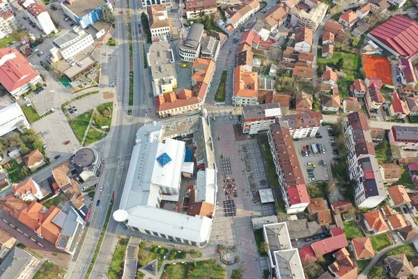 Aerial View Brcko District Downtown Bosnia Herzegovina — Stock Photo, Image