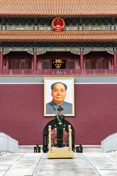 Beijing Kina Maj 2019 Mao Tsetung Behåller Ingången Till Den — Stockfoto