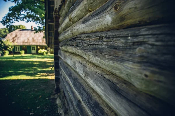 Closeup Shot Wooden Wall Barn Rural Area — Stock Photo, Image