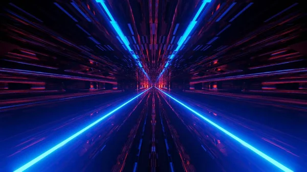 Kozmik Çevrenin Renkli Neon Lazer Işıklarıyla Boyutlu Bir Çizimi Arka — Stok fotoğraf