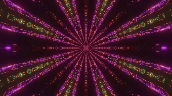 ピンクと緑のライトの3Dレンダリングの宇宙背景 デジタル壁紙に最適 — ストック写真