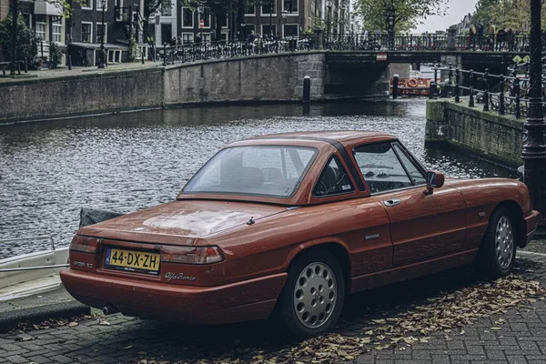 Amsterdam Países Bajos Octubre 2019 Alfa Romeo Spider Calle — Foto de Stock