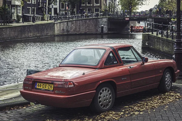 Amesterdão Países Baixos Outubro 2019 Alfa Romeo Spider Rua — Fotografia de Stock