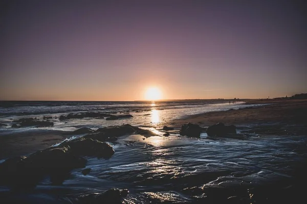 Захватывающий Вид Море Время Заката — стоковое фото