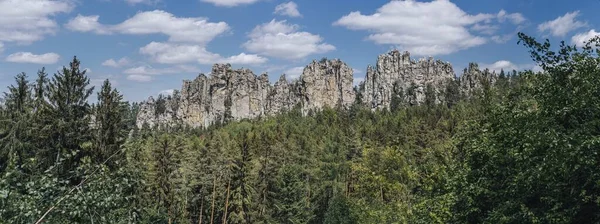 Bela Vista Cume Rochoso Suche Skaly Rochas Secas Paraíso Cuech — Fotografia de Stock