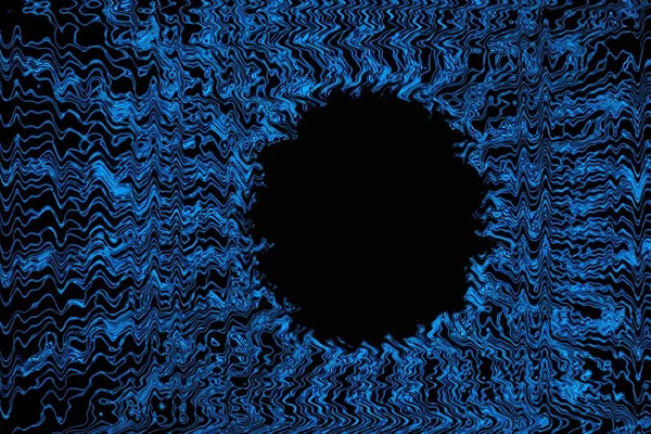 带有深蓝色波浪形图案的图例 中间有一个黑色圆圈 — 图库照片