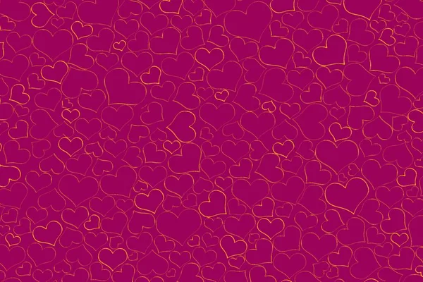 Strzał Zbliżeniowy Różowej Powierzchni Wzorami Serca Idealny Dekoracyjnych Tapet — Zdjęcie stockowe