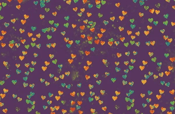 Крупним Планом Фіолетову Поверхню Пофарбованими Серцевими Візерунками Ідеально Підходить Декоративних — стокове фото