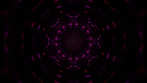 Рендеринг Кругов Розовых Лазерных Огней Черном Фоне — стоковое фото
