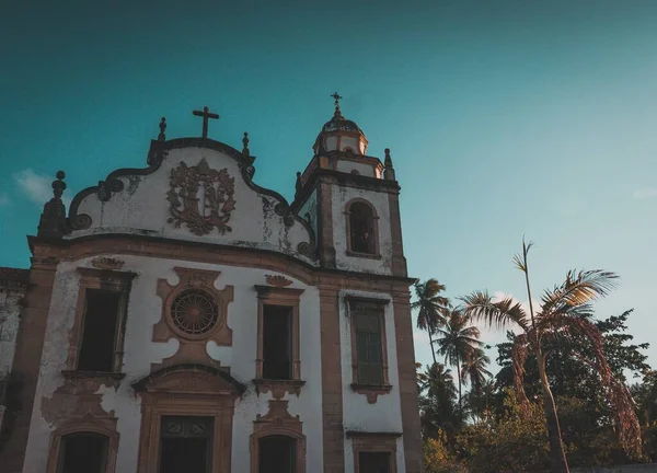 Ângulo Baixo Disparado Famoso Mosteiro São Bento Olinda Brasil — Fotografia de Stock