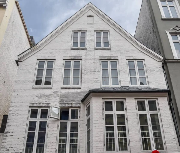Fasaderna Historiska Byggnader Flensburg Norra Tyskland — Stockfoto