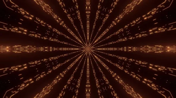 Kosmiczne Tło Renderowania Złotymi Brązowymi Światłami Idealne Cyfrową Tapetę — Zdjęcie stockowe