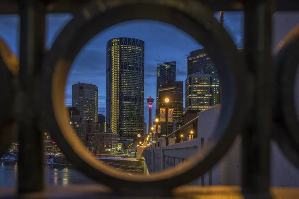 Byggnaderna Centrala Calgary Alberta Kanada — Stockfoto