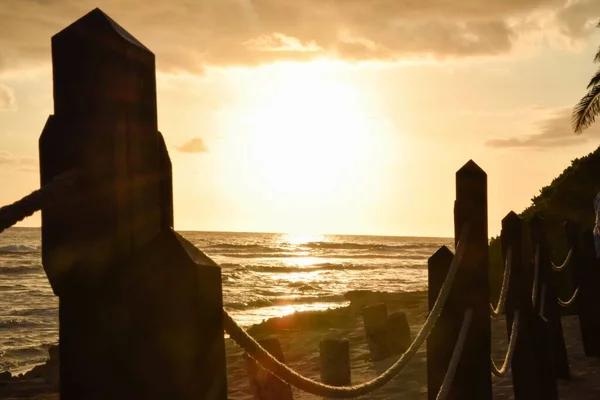 Belo Nascer Sol Sobre Mar Calmo — Fotografia de Stock