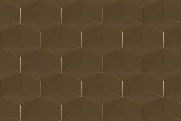 茶色の立方体の抽象的な背景 — ストック写真