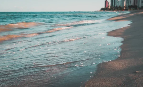 Прекрасный Пейзаж Морских Волн Плескающихся Пляже Ондасе — стоковое фото