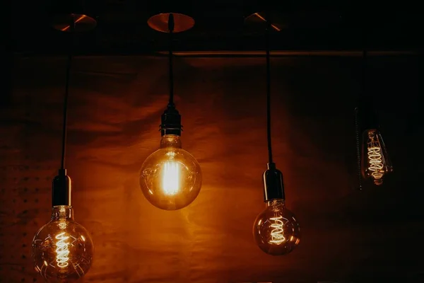 Close Shot Light Bulbs Elegant Atmosphere — Stock Photo, Image