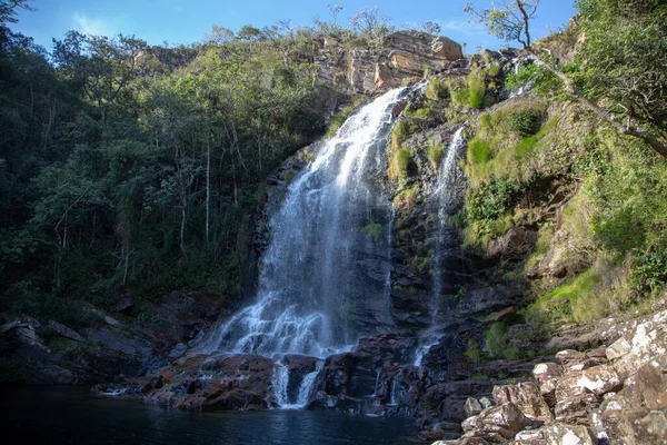 Piękna Sceneria Wodospadu Minas Gerais Brazylia — Zdjęcie stockowe