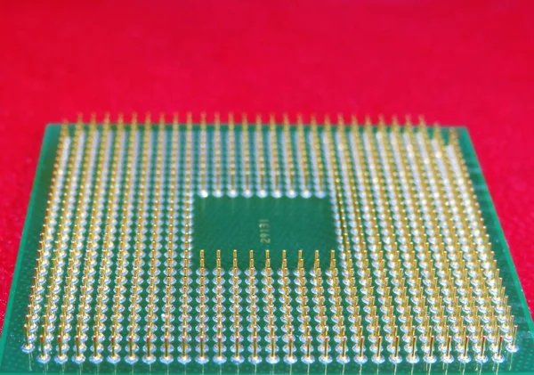 Close Cpu Computador Unidade Processador Central Chip — Fotografia de Stock