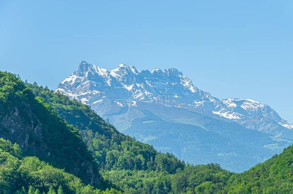 Montanha Dents Midi Com Várias Cimeiras Suíça — Fotografia de Stock
