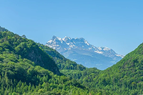 Dents Midi Dağı Sviçre Birden Fazla Zirveye Sahiptir — Stok fotoğraf