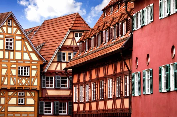 Uma Incrível Foto Edifícios Altes Rathaus Esslingen Alemanha — Fotografia de Stock