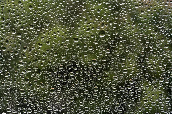 Eine Nahaufnahme Von Regentropfen Fenster — Stockfoto