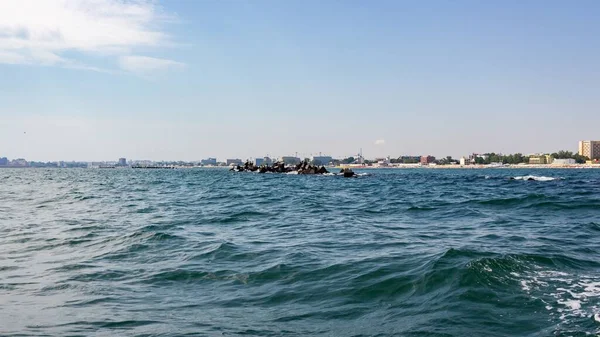 Pemandangan Indah Formasi Batu Laut Mamaia Rumania — Stok Foto