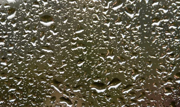 Primer Plano Gotas Lluvia Ventana — Foto de Stock