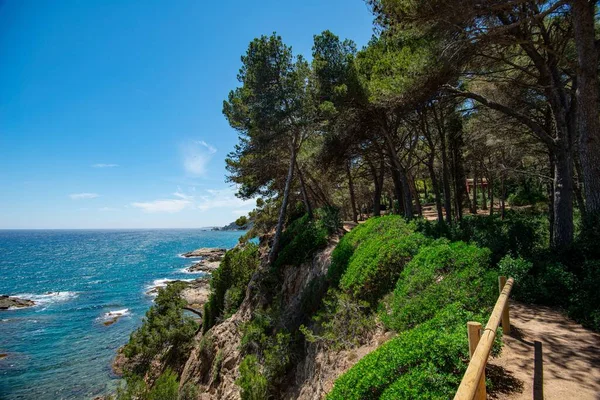 Mar Mediterrâneo Falésia Lloret Mar Costa Brava — Fotografia de Stock