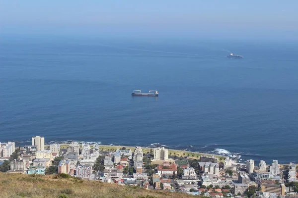 Hög Vinkel Bild Kapstaden Från Table Mountain Afrika — Stockfoto