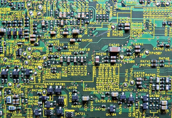 Primer Plano Los Detalles Circuito Integrado —  Fotos de Stock