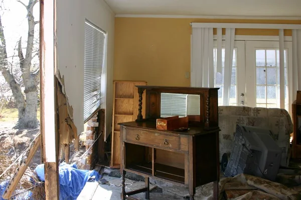 Biloxi United States Sep 2005 Living Room Furniture Destroyed Hurricane — Stock Photo, Image